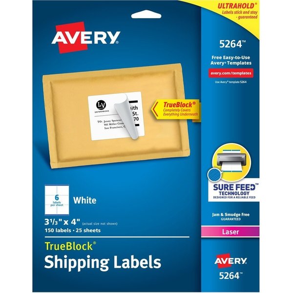 Avery Label, Lsr, Shippng, 3.5X4,150 150PK AVE5264